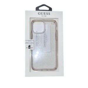 Guess Designer Apple iPhone 12/12Pro Phone Case - Clear Glitter
